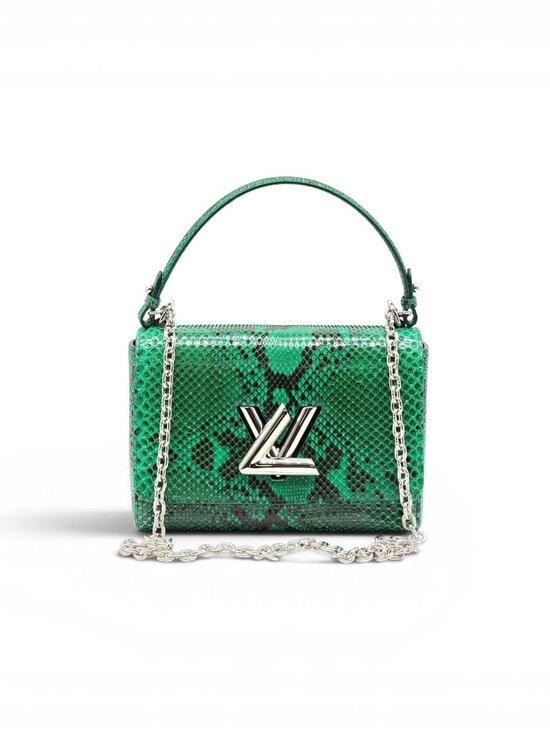 Louis Vuitton Handbags - Louis Vuitton LV Twist MM Python Shoulder Bag Green Limited Edition - $9000